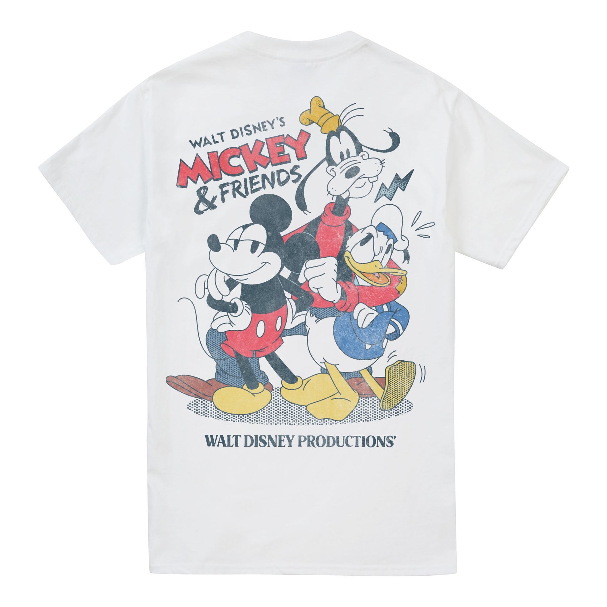 White - Back - Mickey Mouse & Friends Mens Classic Back Print T-Shirt