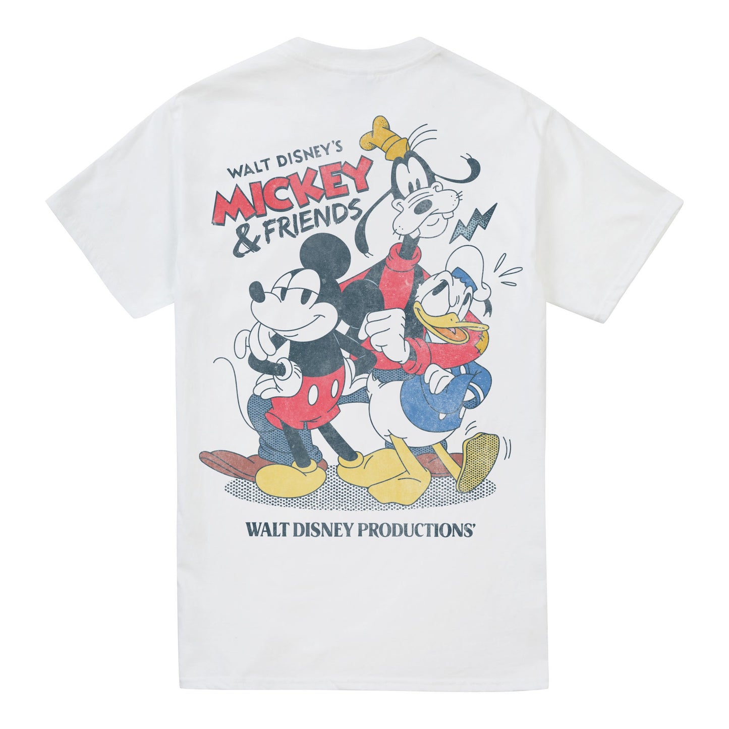 White - Back - Mickey Mouse & Friends Mens Classic Back Print T-Shirt