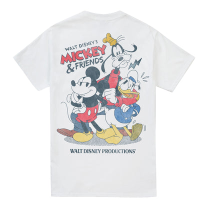 White - Back - Mickey Mouse & Friends Mens Classic Back Print T-Shirt