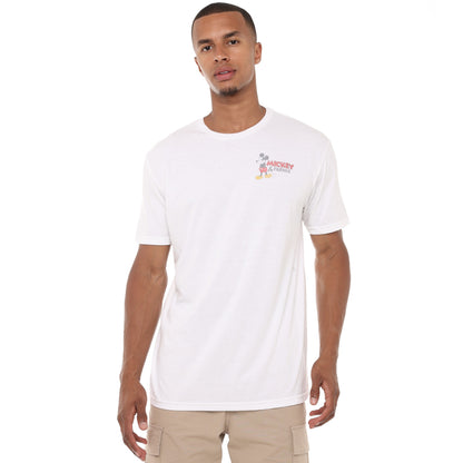 White - Side - Mickey Mouse & Friends Mens Classic Back Print T-Shirt