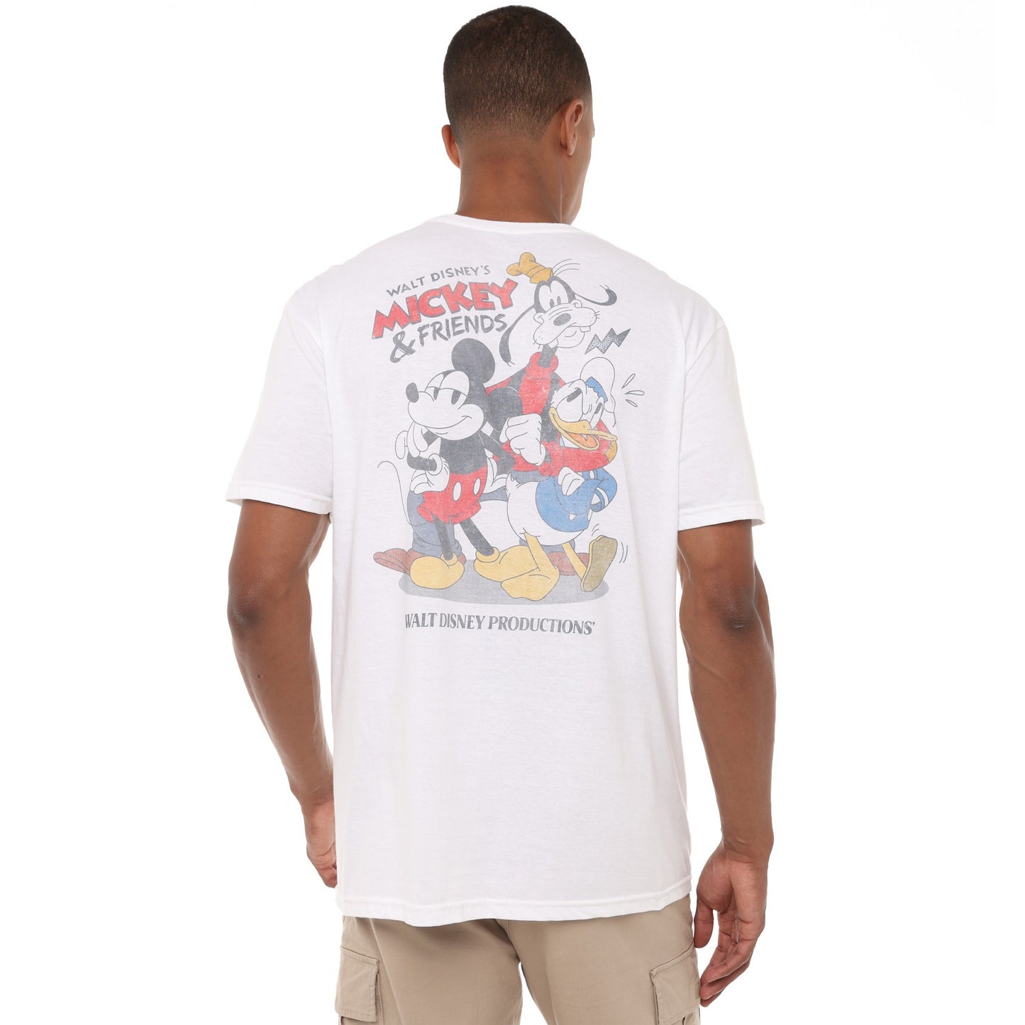 White - Lifestyle - Mickey Mouse & Friends Mens Classic Back Print T-Shirt