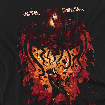Black - Side - Stranger Things 4 Unisex Adult Eddie Munson Poster Long-Sleeved T-Shirt