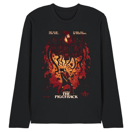 Black - Front - Stranger Things 4 Unisex Adult Eddie Munson Poster Long-Sleeved T-Shirt