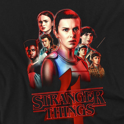Black - Side - Stranger Things 4 Unisex Adult Poster Long-Sleeved T-Shirt