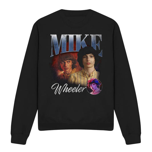 Black - Front - Stranger Things Unisex Adult Mike Homage Sweatshirt