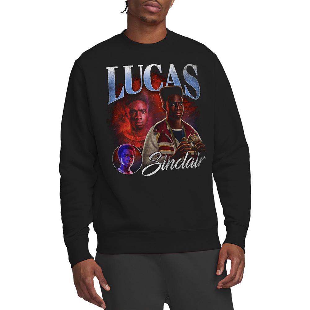 Black - Lifestyle - Stranger Things Unisex Adult Lucas Homage Sweatshirt