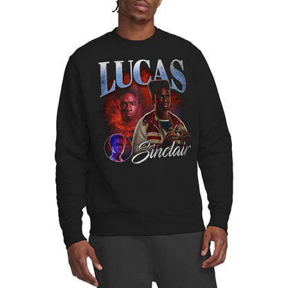 Black - Lifestyle - Stranger Things Unisex Adult Lucas Homage Sweatshirt