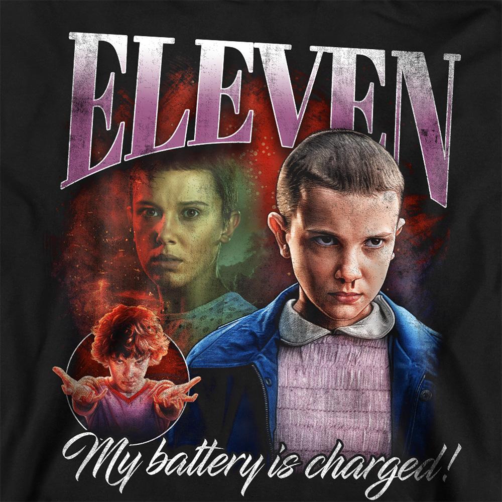 Black - Side - Stranger Things Unisex Adult Eleven Homage Sweatshirt