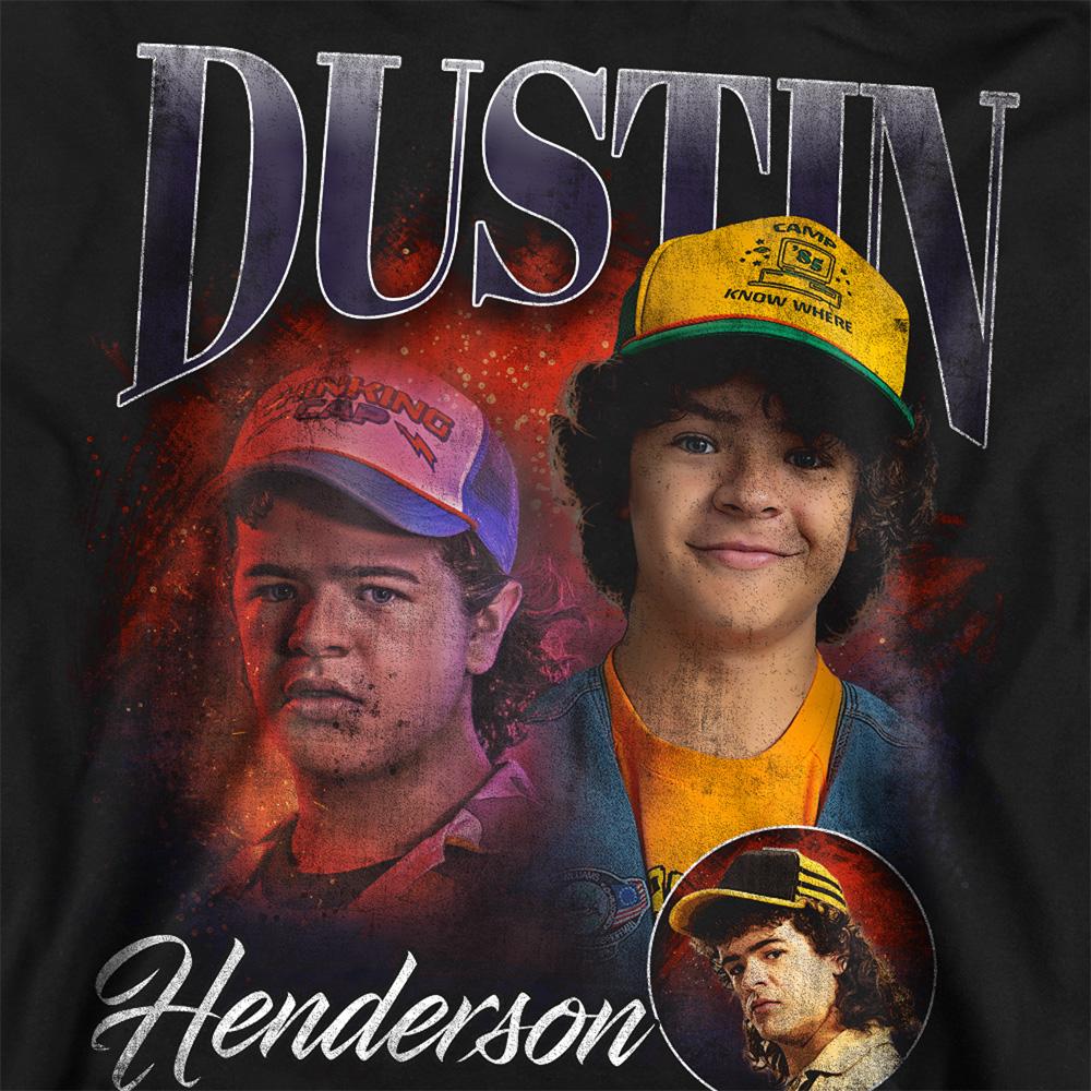 Black - Side - Stranger Things Unisex Adult Dustin Homage Sweatshirt