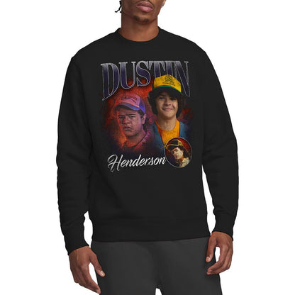 Black - Lifestyle - Stranger Things Unisex Adult Dustin Homage Sweatshirt