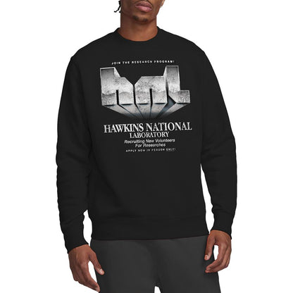 Black - Lifestyle - Stranger Things Unisex Adult Hawkins Lab Logo Sweatshirt