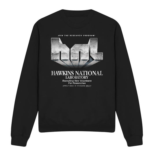 Black - Front - Stranger Things Unisex Adult Hawkins Lab Logo Sweatshirt