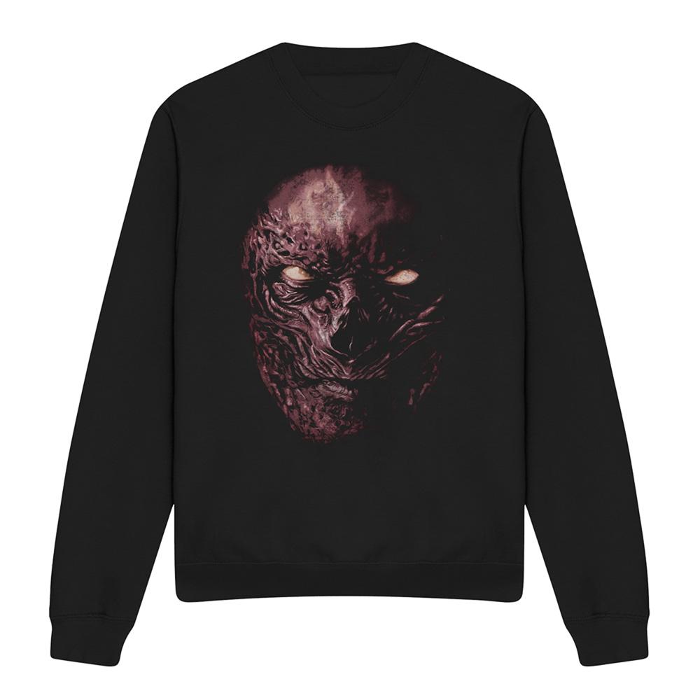 Black - Front - Stranger Things Unisex Adult Vecna Face Oversized Sweatshirt