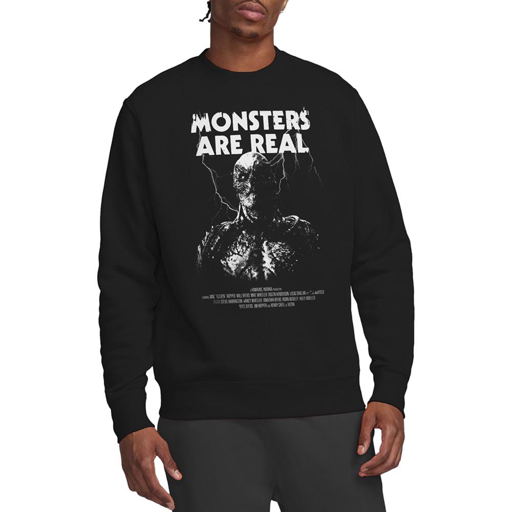 Black - Side - Stranger Things Unisex Adult Monsters Are Real Vecna Sweatshirt