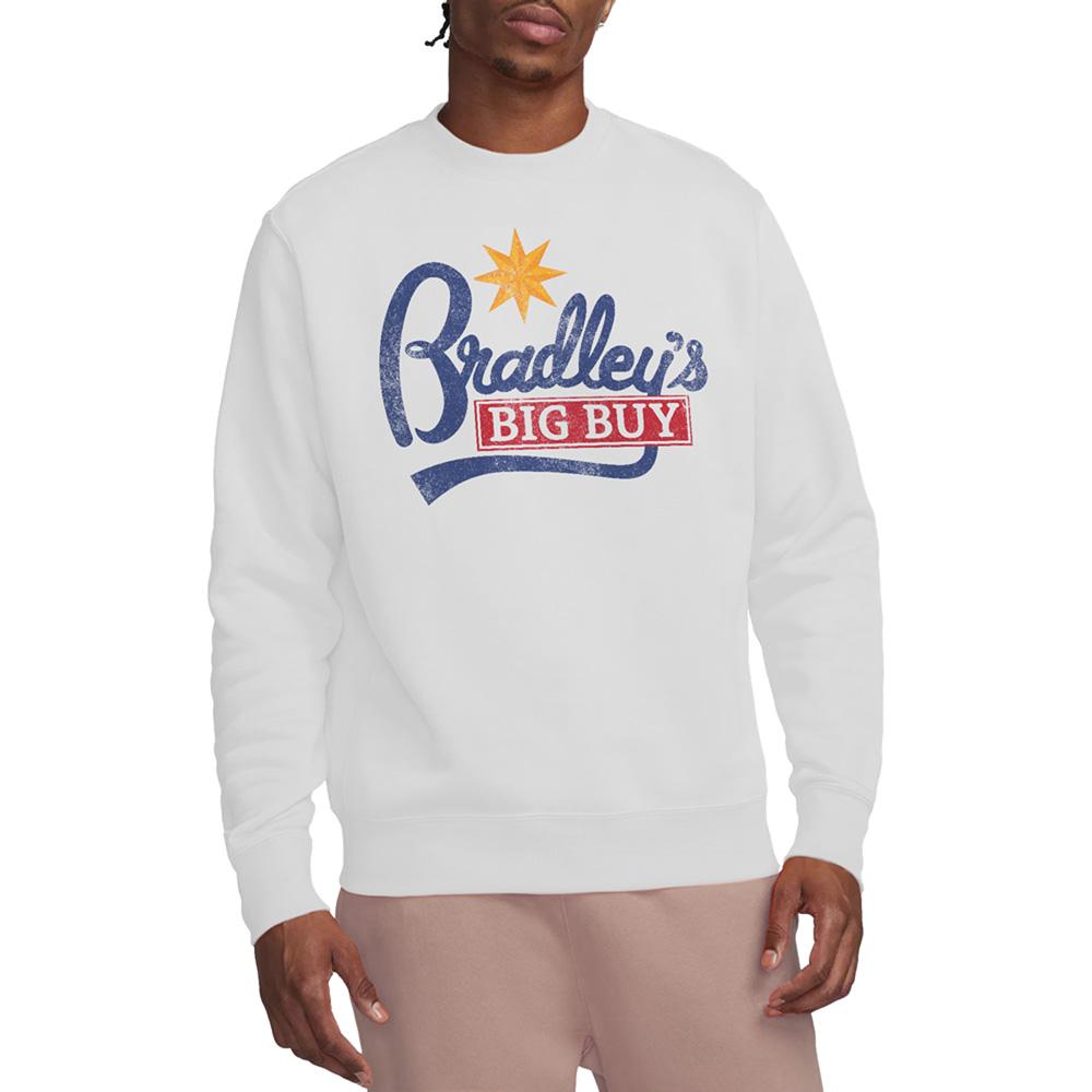 White - Side - Stranger Things Unisex Adult Bradley´s Big Buy Logo Sweatshirt
