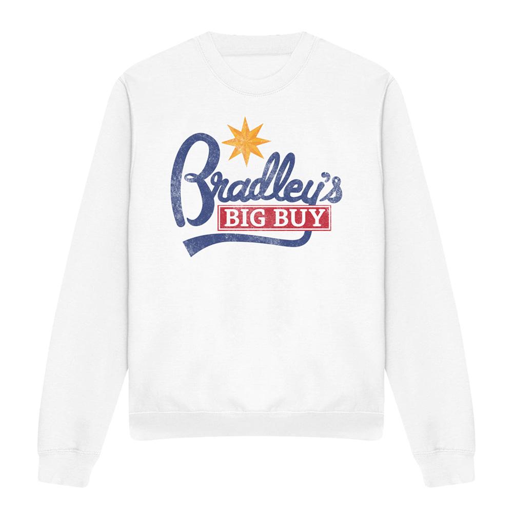 White - Front - Stranger Things Unisex Adult Bradley´s Big Buy Logo Sweatshirt