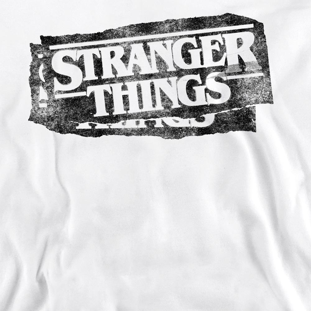 White - Pack Shot - Stranger Things Unisex Adult Punk Logo Sweatshirt