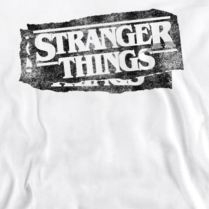 White - Pack Shot - Stranger Things Unisex Adult Punk Logo Sweatshirt