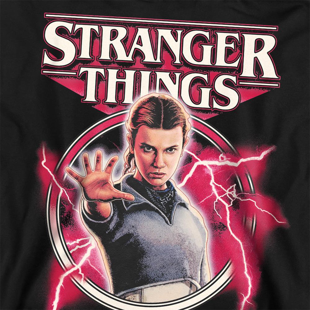 Black - Pack Shot - Stranger Things Unisex Adult Eleven Lightning Sweatshirt
