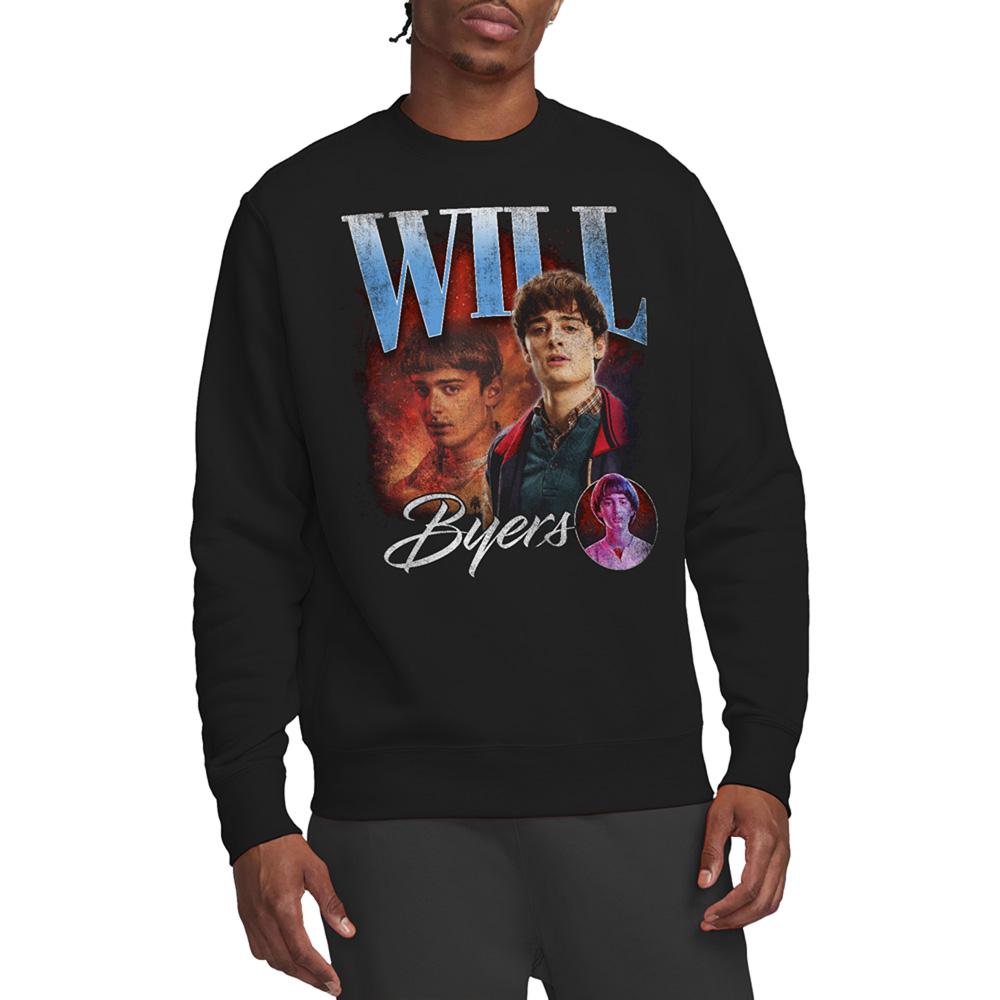 Black - Side - Stranger Things Unisex Adult Will Homage Sweatshirt