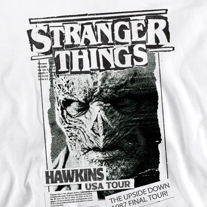 White - Pack Shot - Stranger Things Unisex Adult Vecna Newspaper Sweatshirt