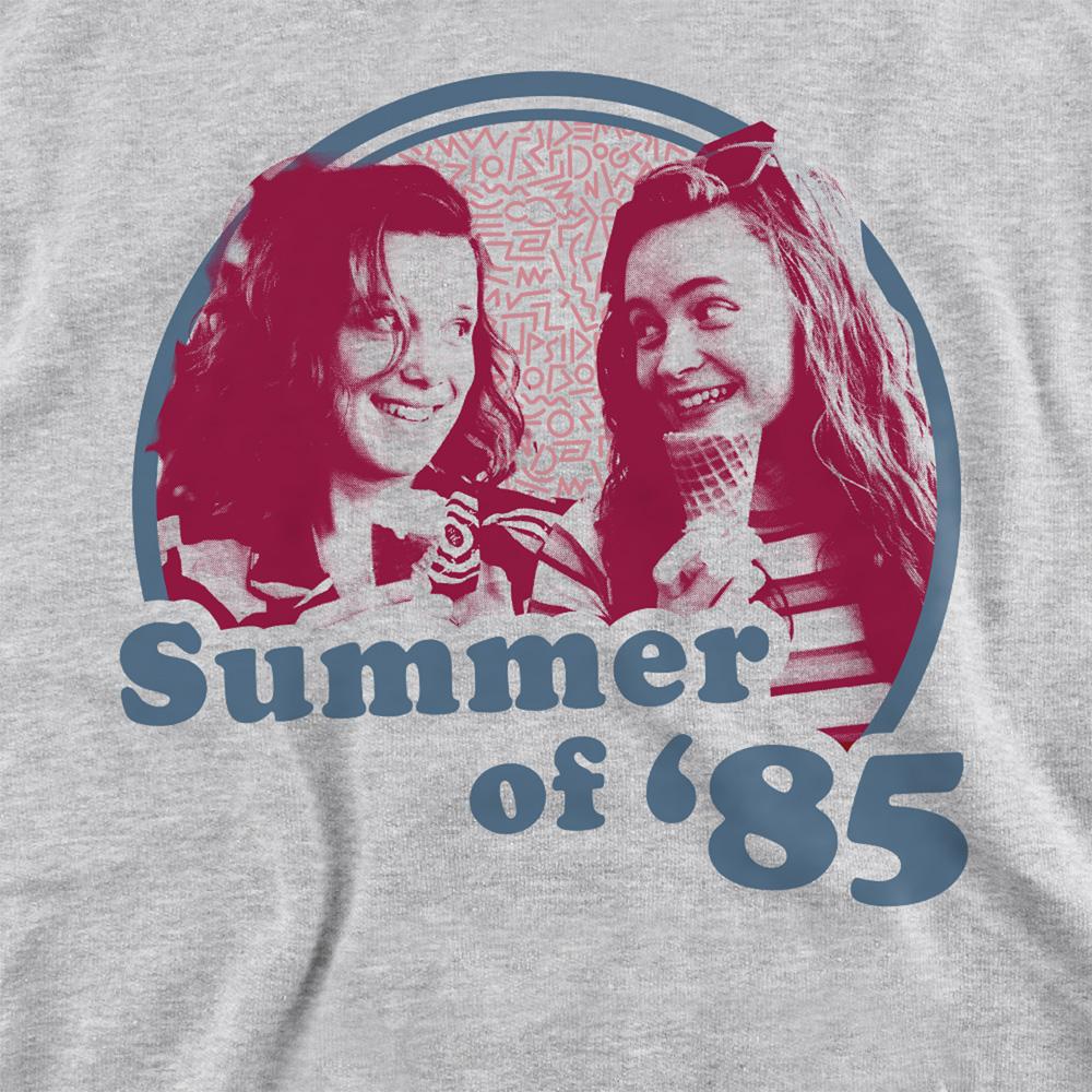 Athletic Heather - Pack Shot - Stranger Things Unisex Adult Summer Of 85 Eleven & Max Heather Sweatshirt