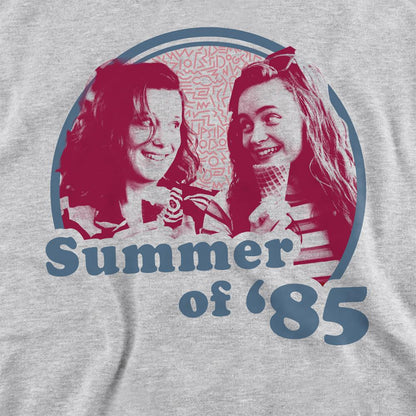 Athletic Heather - Pack Shot - Stranger Things Unisex Adult Summer Of 85 Eleven & Max Heather Sweatshirt