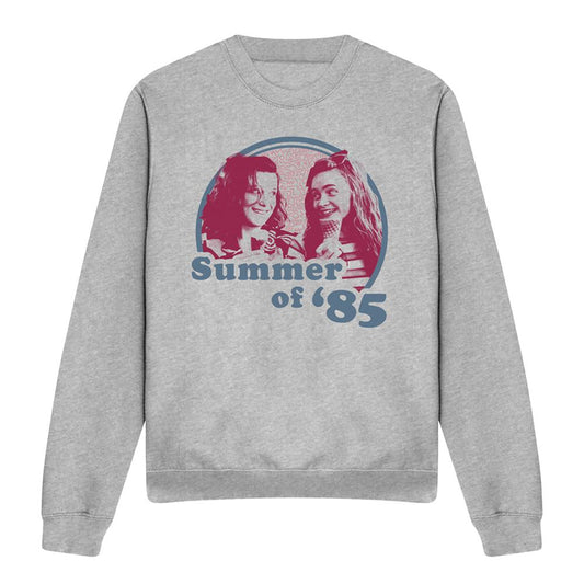 Athletic Heather - Front - Stranger Things Unisex Adult Summer Of 85 Eleven & Max Heather Sweatshirt