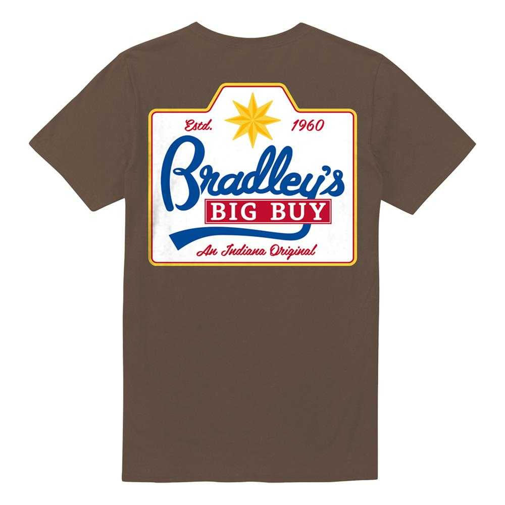 Dark Chocolate - Back - Stranger Things 5 Unisex Adult Bradley´s Big Buy Austin Back Print T-Shirt