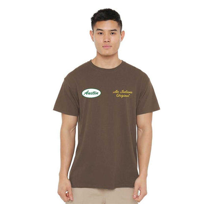 Dark Chocolate - Side - Stranger Things 5 Unisex Adult Bradley´s Big Buy Austin Back Print T-Shirt