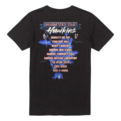 Black - Back - Stranger Things Unisex Adult 87 Eleven Tour Poster Back Print T-Shirt