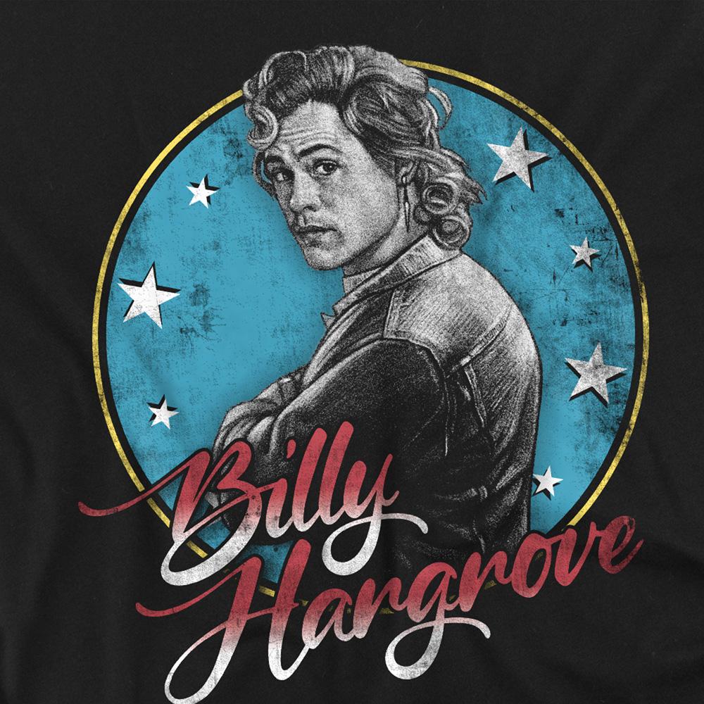 Black - Pack Shot - Stranger Things Unisex Adult Billy Band T-Shirt