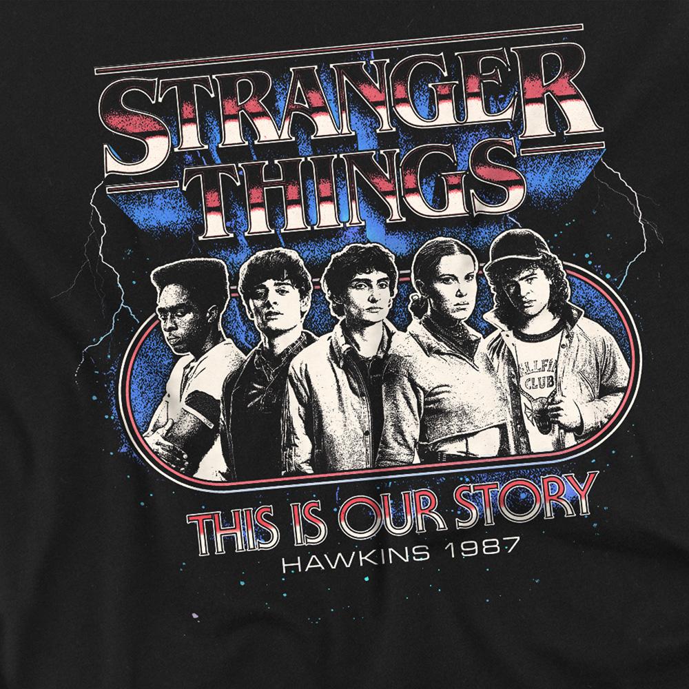 Black - Pack Shot - Stranger Things Unisex Adult Retro Thunder Group Poster T-Shirt