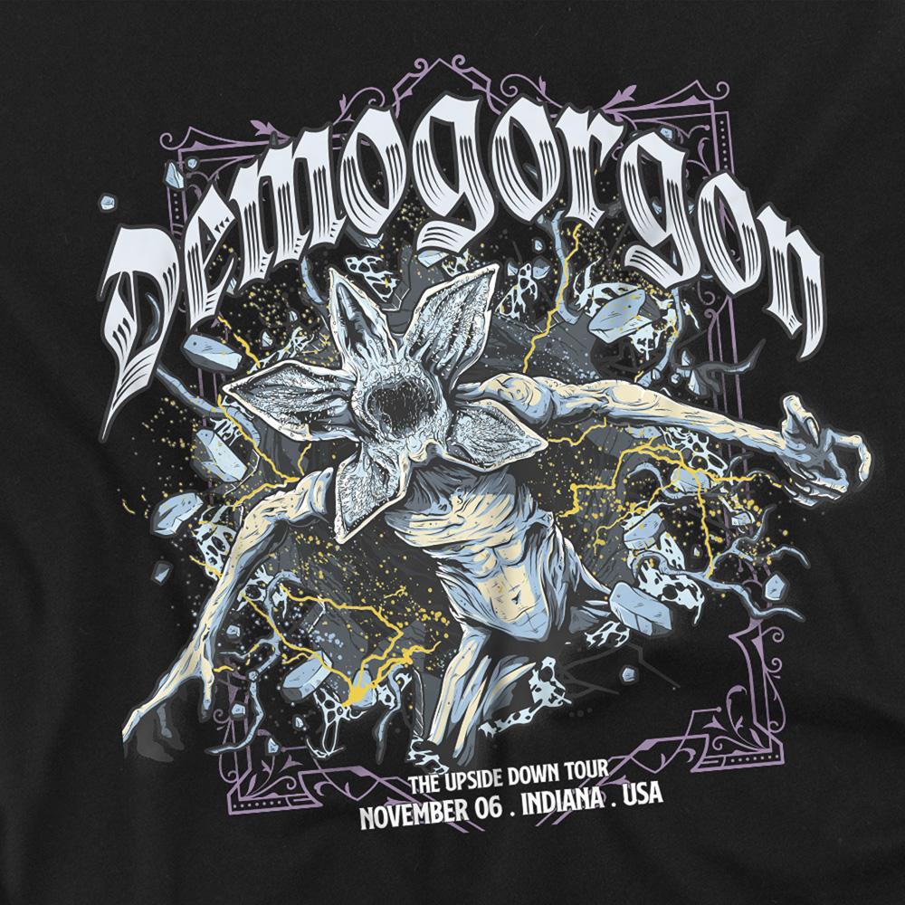 Black - Pack Shot - Stranger Things Unisex Adult Demogorgon Band T-Shirt