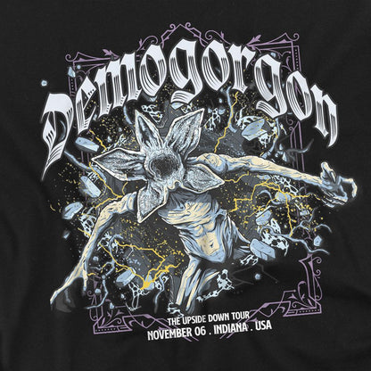 Black - Pack Shot - Stranger Things Unisex Adult Demogorgon Band T-Shirt
