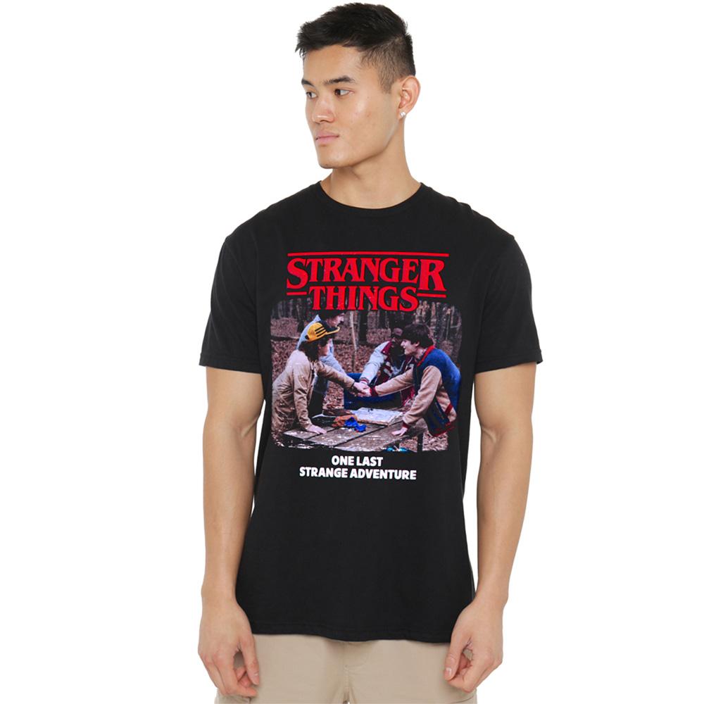 Black - Lifestyle - Stranger Things Unisex Adult One Last Strange Adventure T-Shirt