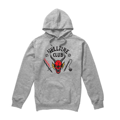 Athletic Heather - Front - Stranger Things 5 Unisex Adult Hellfire Club Inverted Hoodie