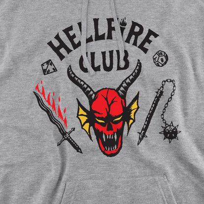 Athletic Heather - Side - Stranger Things 5 Unisex Adult Hellfire Club Inverted Hoodie