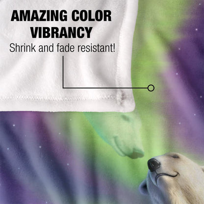 Multicoloured - Lifestyle - JQ Licensing Aurora Borealis Silky Polar Bear Supersoft Blanket