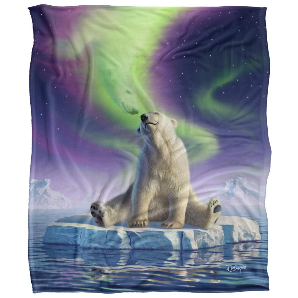 Multicoloured - Front - JQ Licensing Aurora Borealis Silky Polar Bear Supersoft Blanket