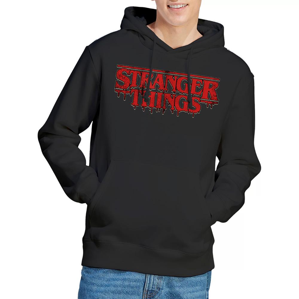 Black - Lifestyle - Stranger Things Unisex Adult Retro Logo Hoodie