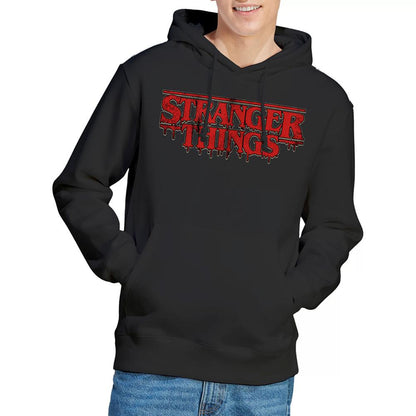 Black - Lifestyle - Stranger Things Unisex Adult Retro Logo Hoodie