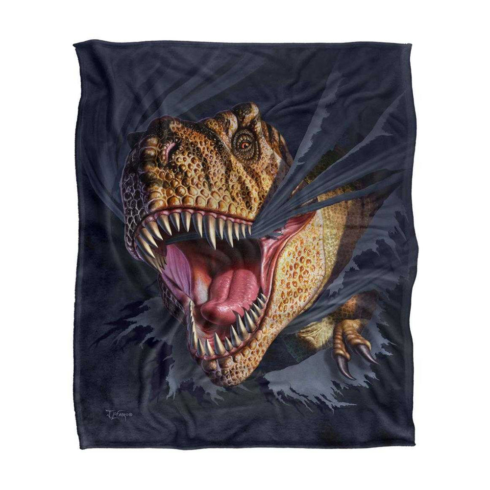 Multicoloured - Front - JQ Licensing Jlo Silky Dinosaur Supersoft Blanket