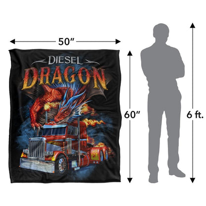 Multicoloured - Pack Shot - JQ Licensing Silky Dragon Supersoft Blanket