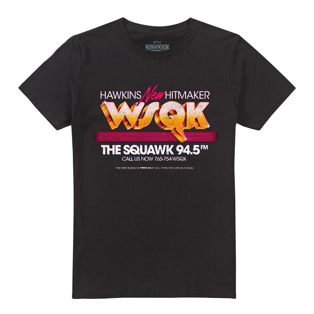 Black - Front - Stranger Things Unisex Adult WSQK Advert T-Shirt