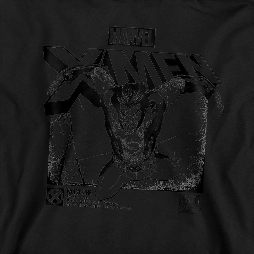 Black - Back - X-Men Childrens-Kids Wolverine Jump Hoodie