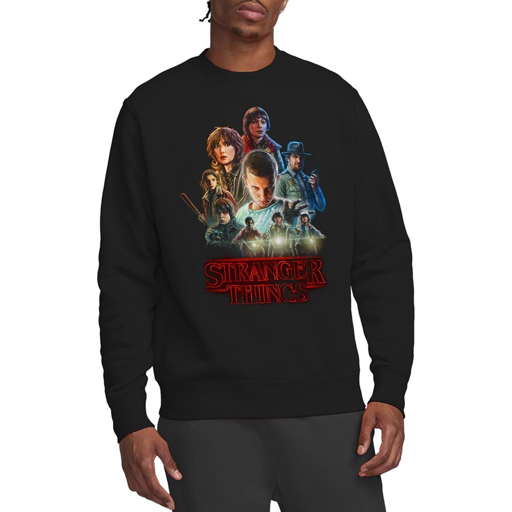 Black - Lifestyle - Stranger Things Unisex Adult Poster Sweatshirt