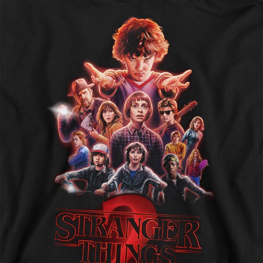 Black - Side - Stranger Things Unisex Adult Season Two Poster Sweatshirt