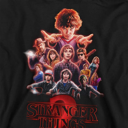 Black - Side - Stranger Things Unisex Adult Season Two Poster Sweatshirt