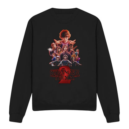 Black - Front - Stranger Things Unisex Adult Season Two Poster Sweatshirt